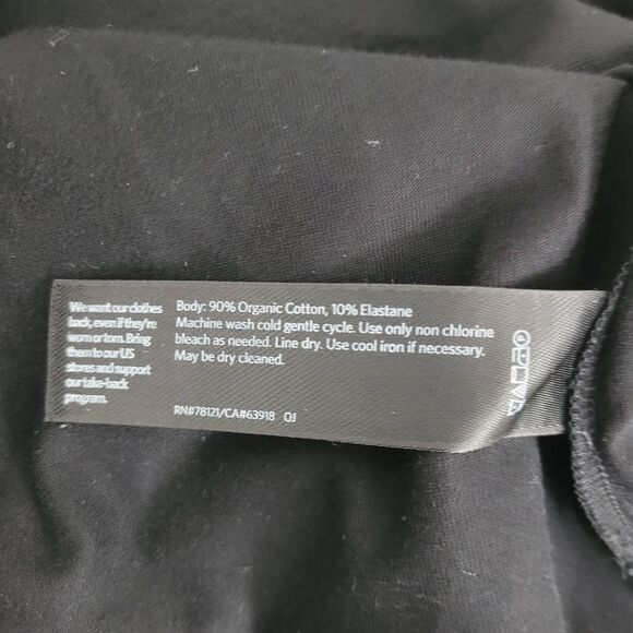 Eileen Fisher Tunic Top Womens XS Black Organic Cotton Mini Dress Minimalist - Picture 6 of 8